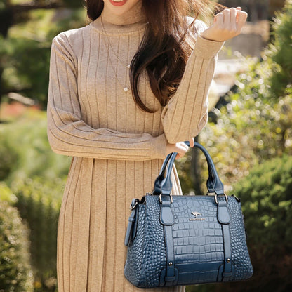 Luxury Soft Leather Women's Shoulder Crossbody Bag Large Capacity Designer Style Handbag
