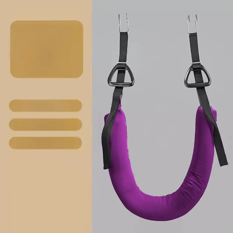 Cinturón de tracción lumbar – Cinturón de apoyo para estiramiento espinal doméstico para relajación de cintura, estiramiento de espalda y ejercicio de descompresión en barra horizontal