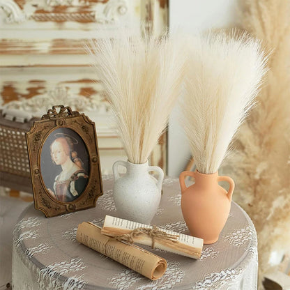 5/10/20pcs Herbe de la Pampa Artificielle – Fleurs de roseau synthétiques moelleuses style bohème pour la décoration de mariage, les arrangements de fête, la décoration intérieure et la conception florale DIY (42cm)