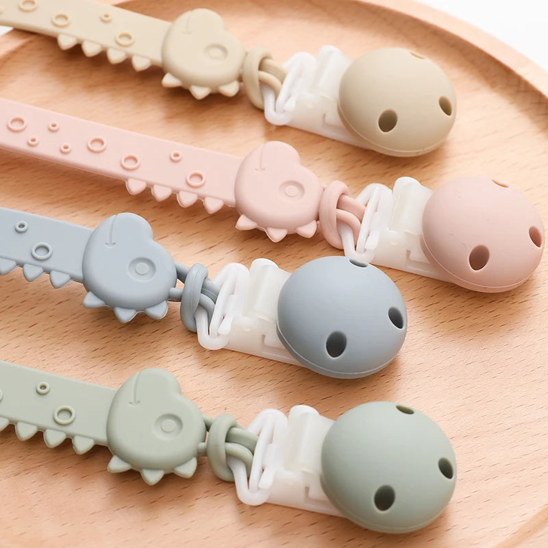 Clip de Chupete de Silicona sin BPA – Sujetachupetes de Una Sola Pieza para Bebés Niños y Niñas de 3+ Meses, Accesorio Seguro para Bebés
