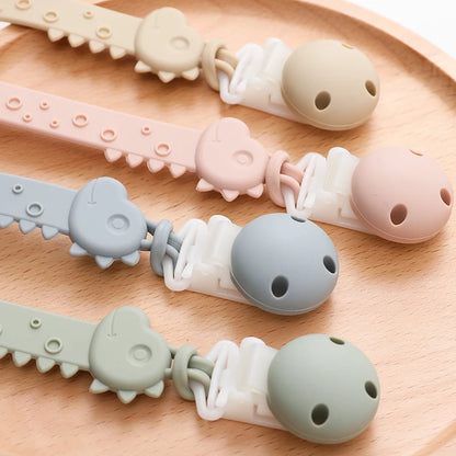 Clip de Chupete de Silicona sin BPA – Sujetachupetes de Una Sola Pieza para Bebés Niños y Niñas de 3+ Meses, Accesorio Seguro para Bebés