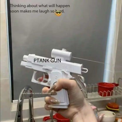 Pistolet à eau double face – Jouet de farce d'été amusant, mini pistolet à eau tactique pour enfants et adultes, batailles aquatiques à la piscine et à la plage