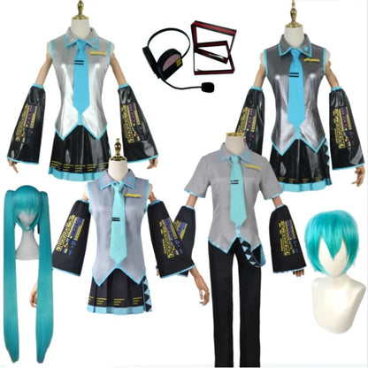 Vocaloid Virtual Singer Cosplay Costume – Full Set | Virtual Idol Anime Role Play Outfit for Adult Unisex (Halloween / Comic Con)