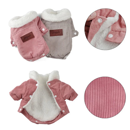 Autumn & Winter Fleece Dog Jacket – Warm Thickened Pet Coat for Small & Medium Dogs, Cozy Puppy Clothes for Cats, Schnauzers & Pugs