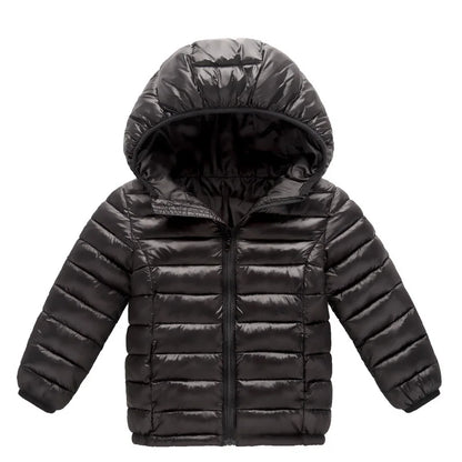 Kids’ Thick Plush-Lined Winter Jacket – Hooded Cotton-Padded Parka for Boys & Girls, Warm Lambswool-Style Outerwear for Ages 2–12