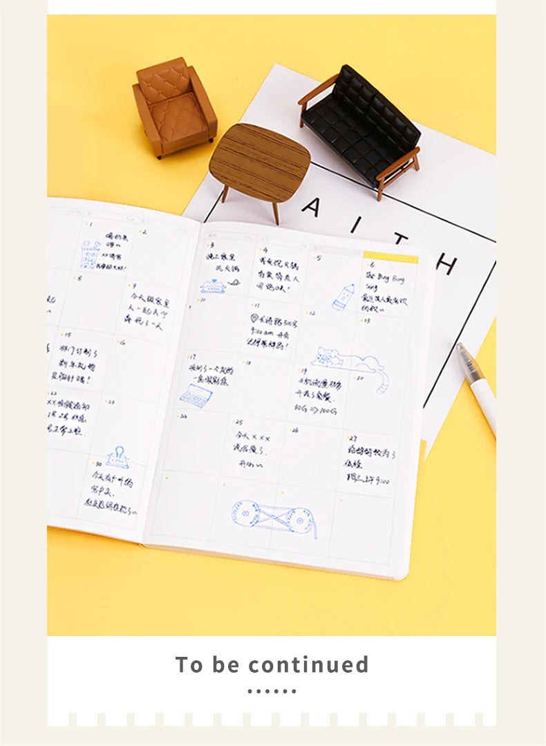 Kinbor Undated Weekly Planner – Portable Daily, Monthly & Schedule Journal Notebook