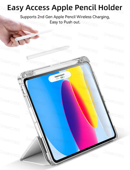 Étui pour iPad avec porte-crayon pour iPad Air 6/5, iPad Pro 11/12.9/13, iPad 10e génération, 10.2, 9.7 et iPad Mini 7/6 – Étui intelligent de protection