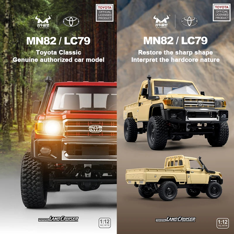 ZWN MN82 Camion Tout-Terrain RC 4x4 LC79 à l'Échelle 1:12 avec Lumières LED, Modèle de Simulation Complet pour Enfants et Adultes