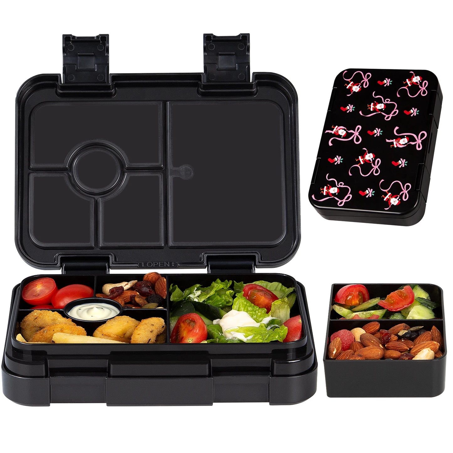 Fiambrera Bento para niños – Recipiente de comida portátil a prueba de fugas para la escuela, viajes y picnics, fiambrera para estudiantes apta para microondas para frutas, aperitivos y comidas