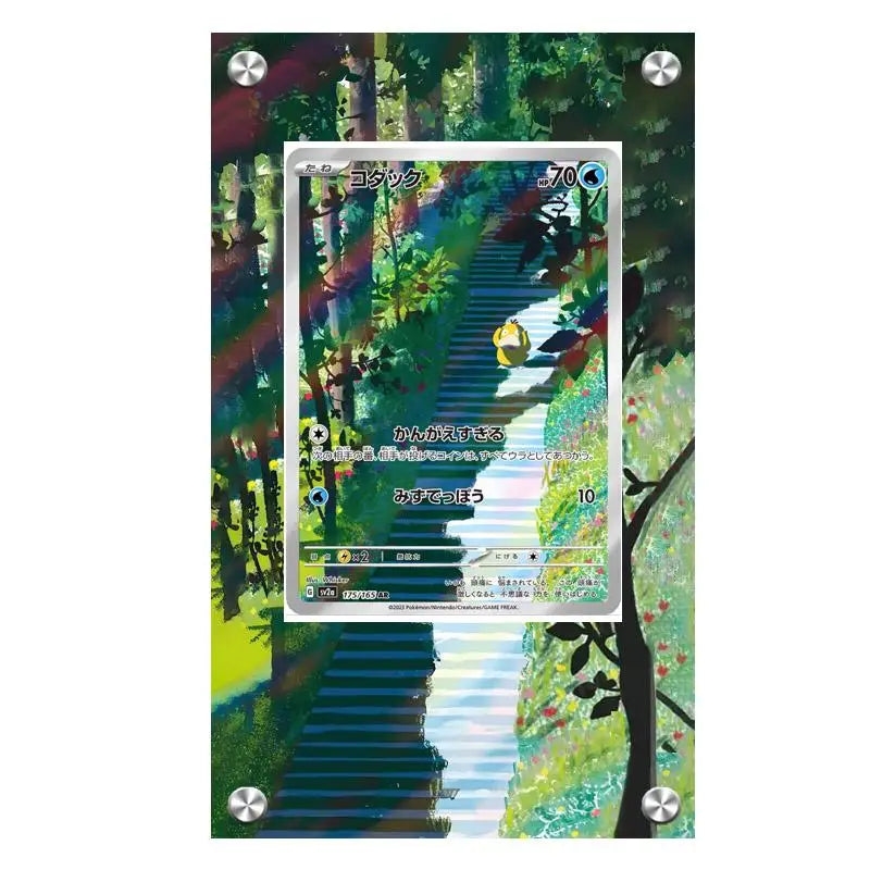 Présentoir en acrylique pour cartes Pokémon – Ronflex, Évoli, Mewtwo, Bulbizarre, Psykokwak et support de protection de style brique pour figurines