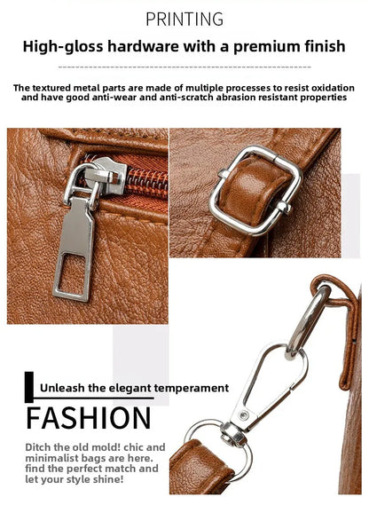 Sac bandoulière en cuir ciré huilé rétro – Sac à main texturé vintage avec rabat élégant, bandoulière réglable, sac à main décontracté classique pour femmes et usage quotidien