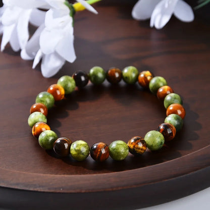 Pulsera de Cuentas de Piedra Natural – Pulsera de Cristal Simbólica para Mujeres y Hombres, Protección Espiritual, Amor Propio y Regalo de Joyería de Moda
