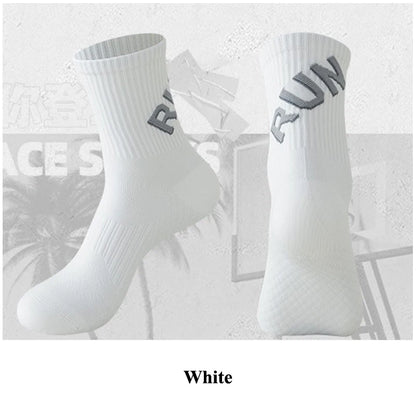 Running Socks for Men & Women – Quick-Dry Middle Tube Crew Socks for Marathon, Cycling & Fitness Training