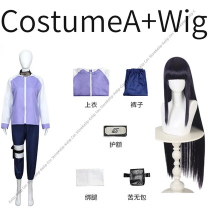 Hyuga Hinata Cosplay Costume Set – Jacket & Pants Anime Outfit for Halloween Party, Christmas Gift & Convention Wear