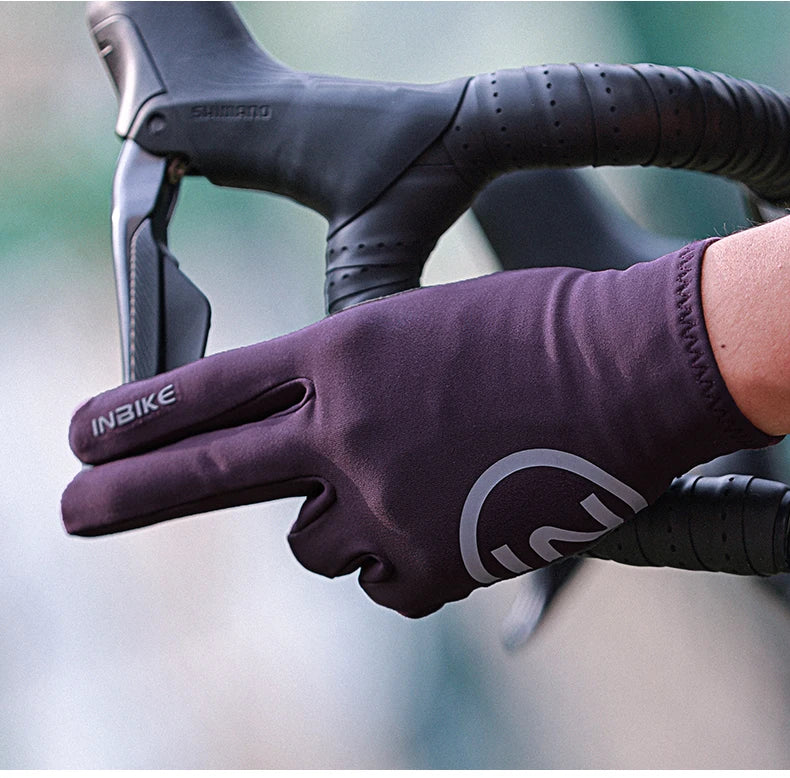 Guantes de ciclismo INBIKE 2024 – Guantes de bici de forro polar con dedos completos y acolchado de gel para hombre, accesorios de invierno con pantalla táctil para ciclismo de carretera y MTB