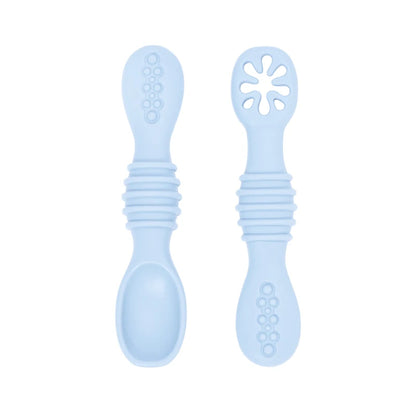 Lot de cuillères d'alimentation en silicone pour bébé – Cuillère douce à double embout pour purées, céréales de riz et sevrage autonome