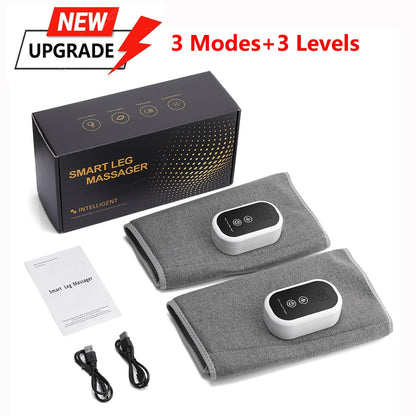 Wireless 360° Air Pressure Calf Massager – Electric 3-Mode Airbag Compression Leg & Foot Massage Device for Muscle Relaxation