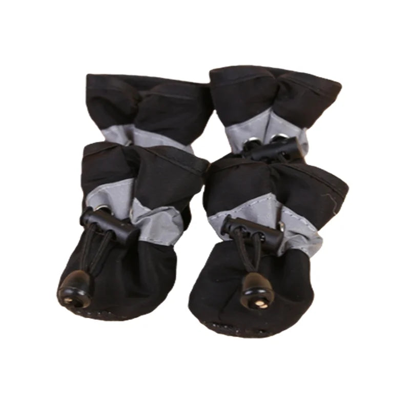 Bottes de pluie imperméables pour chien (lot de 4) – Chaussures antidérapantes pour petits chiens, chiots et chats