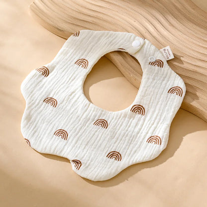 3PCS Pure Cotton Baby Gauze Towels – Soft Breathable Drool Bibs & Saliva Wipes for Newborns