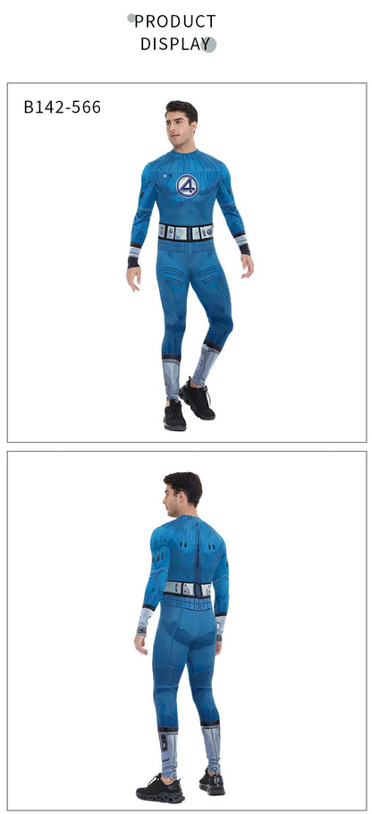 Fantastic Four Cosplay Bodysuit – Susan / Reed Richards Zentai Jumpsuit (Halloween Catsuit Costume)