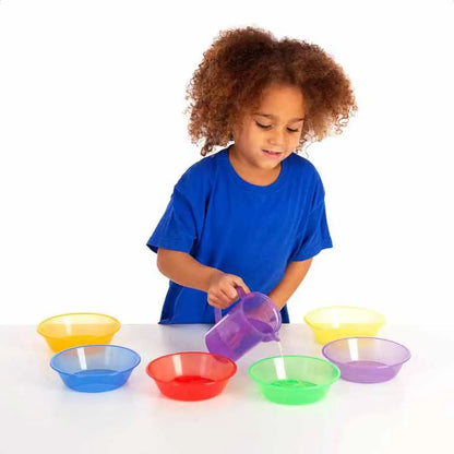 Kit de jeu sensoriel Montessori sable et eau – Jouet d'apprentissage STEM ouvert avec gobelets doseurs arc-en-ciel, entonnoirs, pelles, pinces et tuyaux, jouet d'activité créative en extérieur pour enfants