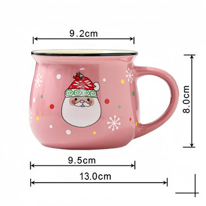 150ML Christmas Santa Claus Ceramic Mug – Cute Cartoon Coffee & Milk Cup for Kids, Office & Home, Festive Xmas Gift