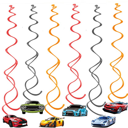 Happy Wheels Racing Party Tableware Set – Racing-Themed Paper Cups, Plates & Banner Decorations with Party Favors for Boys' Birthdays