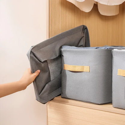 Thickened Clothes Storage Organizer – Foldable Wardrobe Storage Box for Pants, Sweaters, Jeans & Clothing, Drawer Organizer Cabinet Storage Container for Home Organization