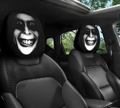 2 Fundas para Reposacabezas de Coche de Halloween con Temática de Terror – Fundas Elásticas Universales a Prueba de Polvo para Protección de Asientos