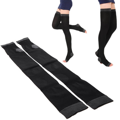 Open Toe Compression Socks – Calf Support Sleeves for Men & Women (Running, Cycling & Sports Recovery)