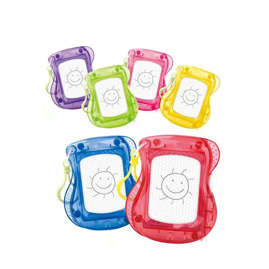 1PC Mini Magnetic Drawing Board Keychain – Colorful Erasable Doodle Sketch Writing Pad with Backpack Clip for Boys & Girls
