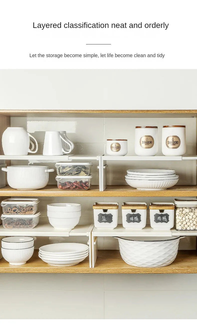 Estante Organizador Expandible para Gabinete de Cocina – Estante Ajustable para Especias y Platos