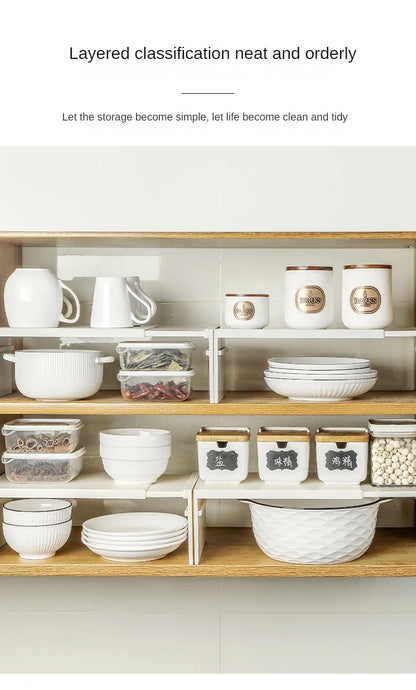 Estante Organizador Expandible para Gabinete de Cocina – Estante Ajustable para Especias y Platos