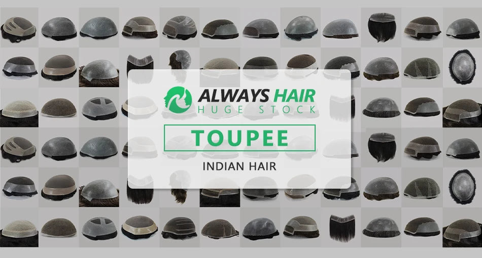 0.12-0.14mm PU Skin Hombres Peluquín – Peluca de Sistema Capilar de Cabello Humano Indio de Grosor Completo | Reemplazo de Cabello Natural con 130% de Densidad