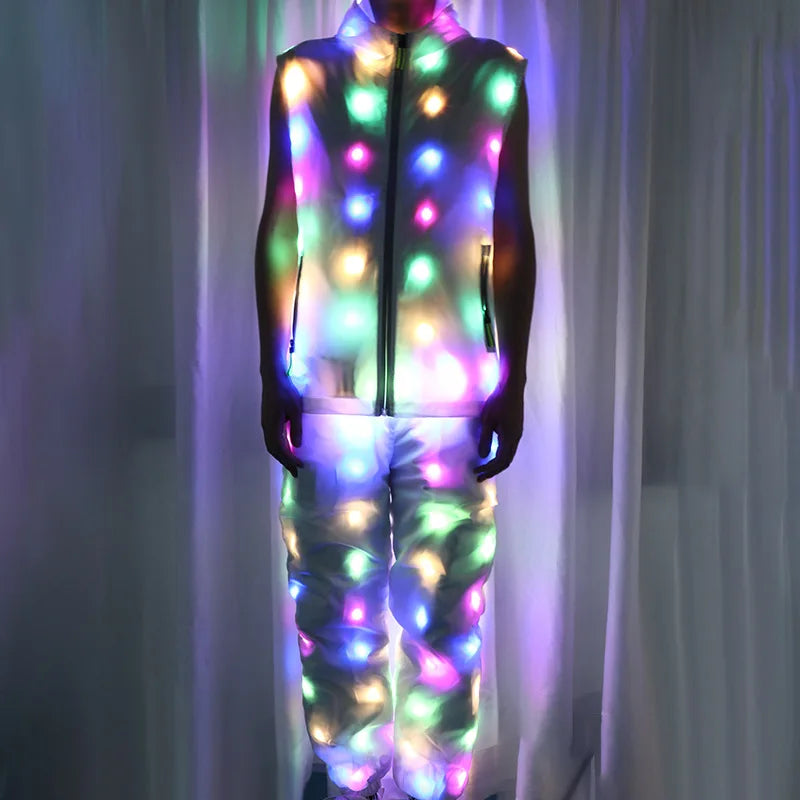 LED Light-Up Rave Jacket – Waterproof Glowing Costume for Dance, Festivals & Night Events