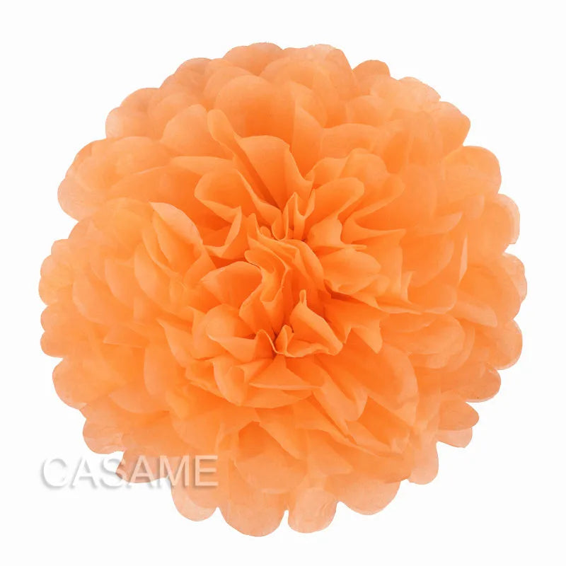 5PCS Tissue Paper Pom Poms – 4–12 Inch Paper Flower Balls for Weddings, Birthdays & Party Decorations