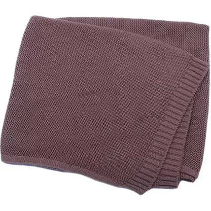 Personalized Baby Knitted Blanket – Custom Name Cotton Newborn Wrap for Winter Warmth & Comfort