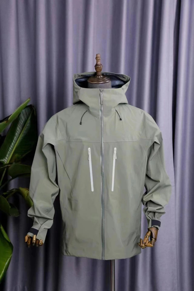 ARC SV 3-Layer Waterproof Hiking Jacket – Unisex Windproof Camping, Ski & Outdoor Shell Coat with Embroidered Bird Logo
