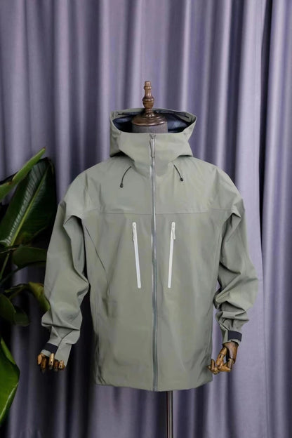 ARC SV 3-Layer Waterproof Hiking Jacket – Unisex Windproof Camping, Ski & Outdoor Shell Coat with Embroidered Bird Logo