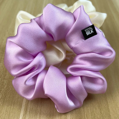 Goma para el pelo 100% seda Mulberry – 19 Momme, elástico grande para mujeres y niñas | Accesorio de lujo de seda para coleta