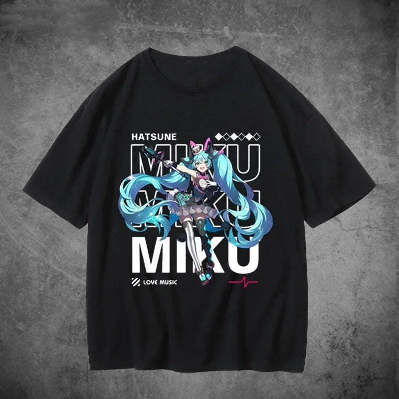 Hatsune Miku Y2K Women’s T-Shirt – 2025 Casual Printed Streetwear Top (Various Sizes)
