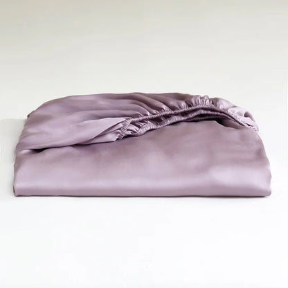 Luxury Mulberry Silk Fitted Sheet – Soft Elastic Mattress Cover for Single, Double, Queen & King Beds