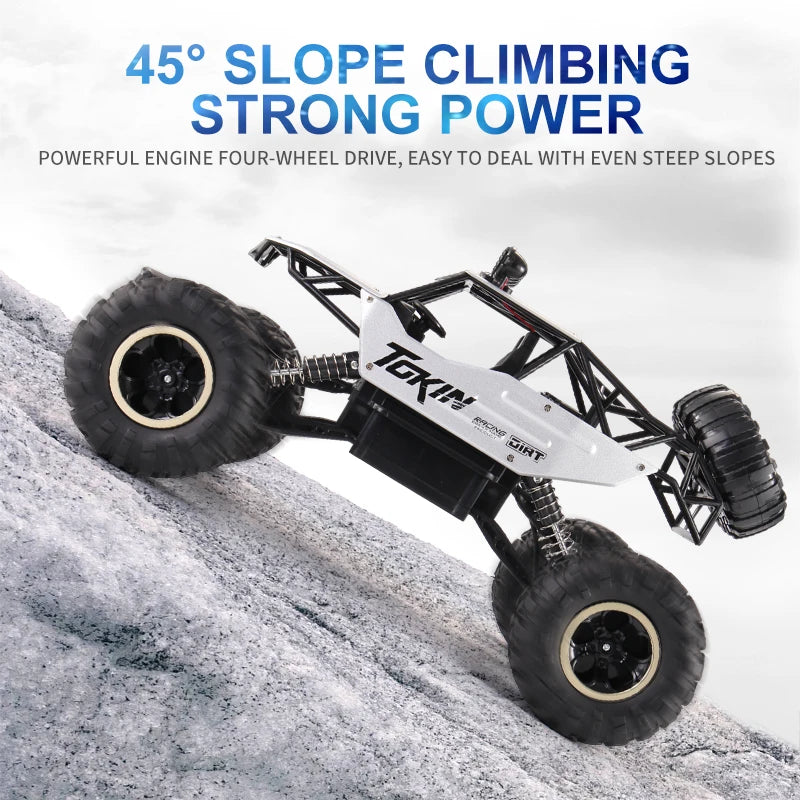 Oike Coche teledirigido 4x4 todoterreno 4WD RC Rock Crawler, coche RC de carreras y drifting todoterreno para niños y adultos