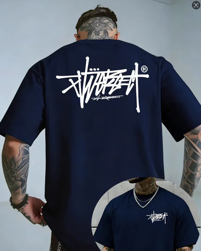 Men's 100% Cotton T-Shirt – Premium Short Sleeve Casual Tee for Outdoor, Sports & Summer Streetwear