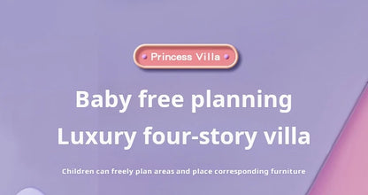 3D DIY Fantasy Princess Castle Villa Assembly Doll House Set – Creative Building Toys for Girls, Home Play & Kids 3D Educational Toy Kit