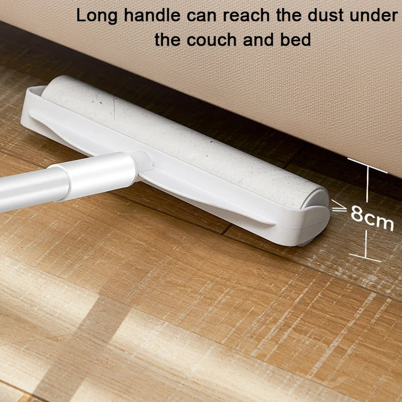 Long Handle Lint Roller – Retractable Pet Hair & Dust Remover for Clothes, Furniture, Bedding & Upholstery