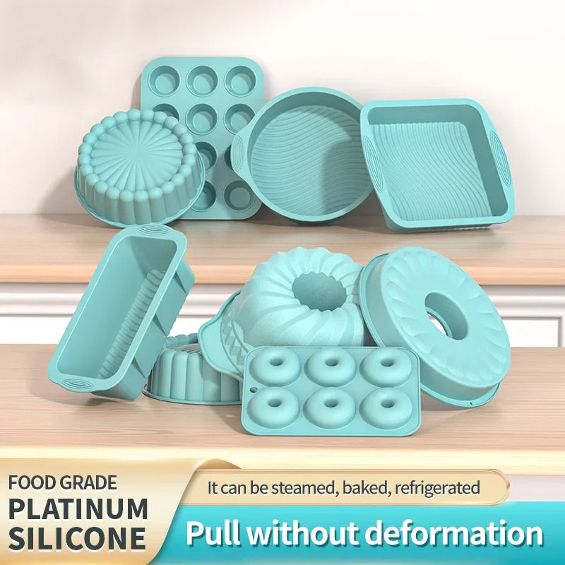 Reusable Silicone Cake Pan – High-Temperature Resistant Non-Stick Baking Mold for Jelly, Cakes & Pastries, Flexible Kitchen Baking Tray