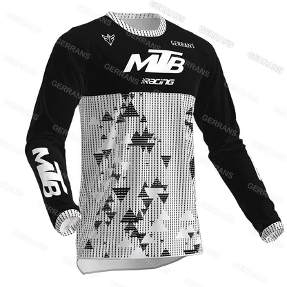 Men's Motocross Long Sleeve Jersey – Quick-Dry MTB Downhill Cycling Shirt for Enduro, Off-Road & Racing