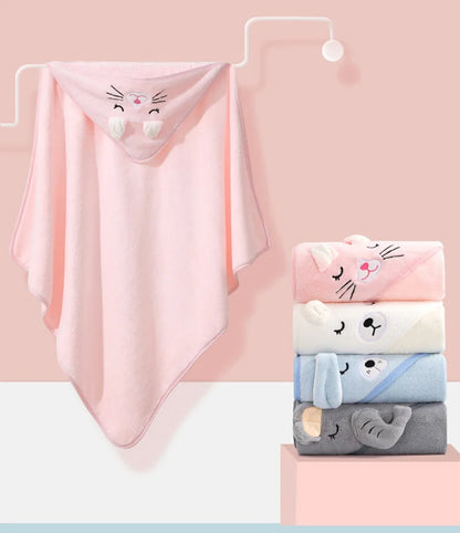 Toalla de Baño con Capucha para Bebé – Suave Manta de Baño y Arrullo para Recién Nacidos, Bebés y Niños Pequeños