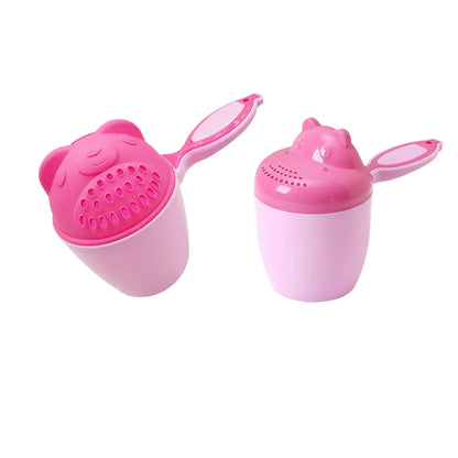 Vaso de enjuague para champú de bebé – Cucharón de agua de baño de oso de dibujos animados para bebés y niños pequeños